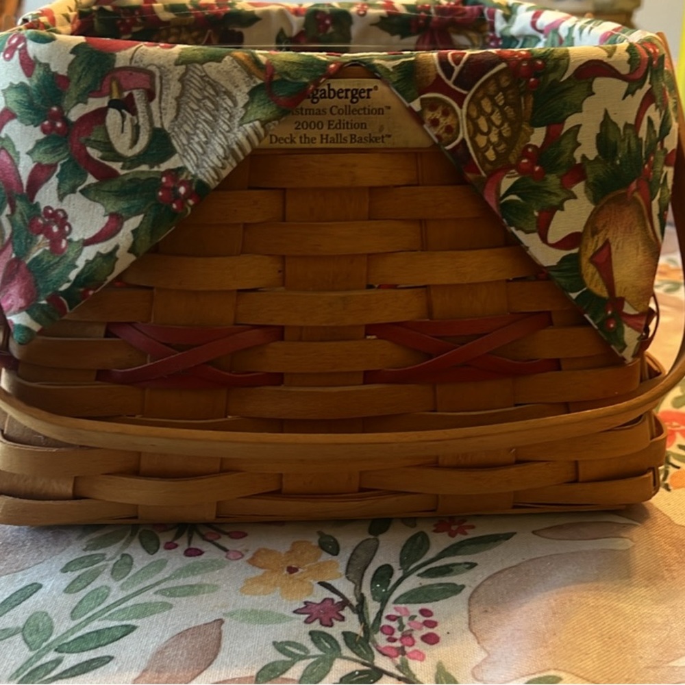 Longaberger Christmas basket. Comes with liner and protector. Smoke free home.